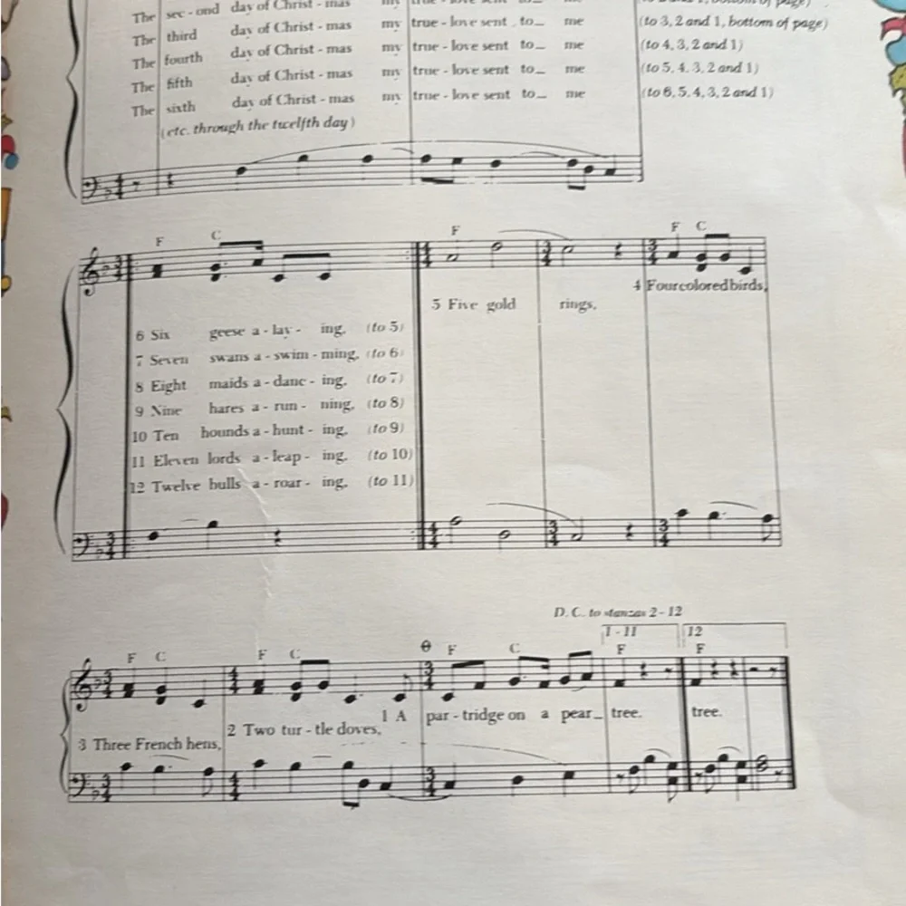 🎄🎼🎹1984 Charming Traditional Christmas Carolers Book w/ Sheet Music VTG - Picture 6 of 10